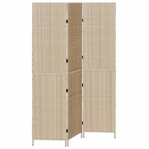 vidaXL Разделител за стая Бежово 147 x 180 cm полиратан