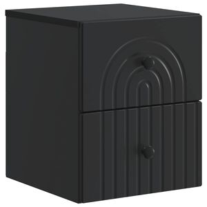 vidaXL Спален шкаф с монтаж на стена Черно 33 x 34,5 x 40 см