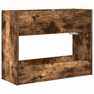 vidaXL Стойка за чадър Димян дъб 65 x 24 x 50 см Инженерна дървесина