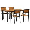 vidaXL Комплект за хранене в градината 5 pcs Черно