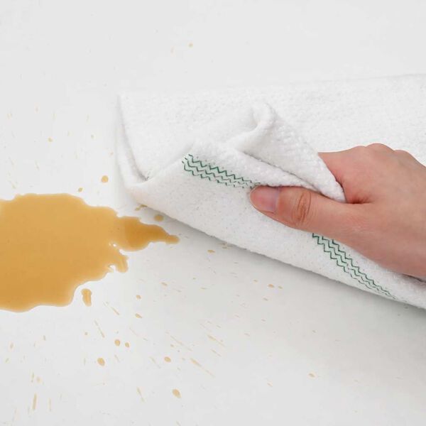 vidaXL Кърпи за почистване 10 бр бели със зелени ивици 50x60 см