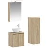 vidaXL Комплект мебели за баня 4 pcs Дъб сонома