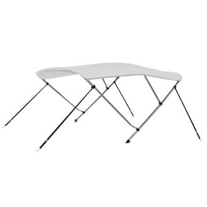 vidaXL Тента за лодка, 3 дъги, бяла, 183x140x137 см