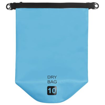 vidaXL Суха торба, синя, 10 л, PVC
