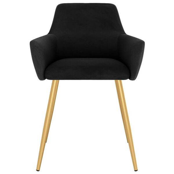 vidaXL Трапезни столове, 4 бр, черни, кадифе