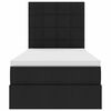 vidaXL Легло с място за съхранение и матрак Черно 100 x 200 cm
