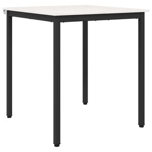 vidaXL Трапезна маса Бяло 70 x 70 x 75 cm Солидно борово дърво