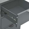 vidaXL Бюфет, антрацит, 75x35x70 см, стомана и закалено стъкло