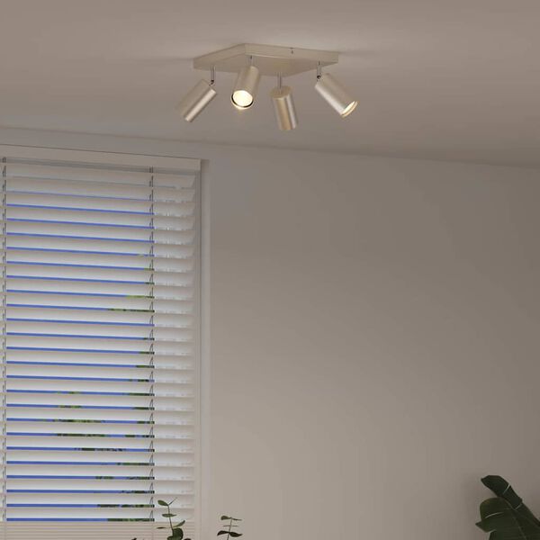 vidaXL Таванен спот Матиран никел 26 x 26 x 16.5 см Стомана