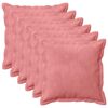 vidaXL Калъфка за възглавница 6 pcs HOUTEN Розово 40 x 40 cm Кадифе