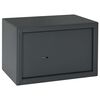 vidaXL Каса с заключване Тъмносив 31 x 20 x 20 см Стомана