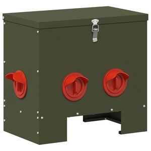 vidaXL Кокошарник Маслиненозелено 40,5 x 25 x 38 см 20 kg