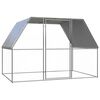 vidaXL Птичарник, сребрист и сив, 3x2x2 м, поцинкована стомана