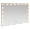 vidaXL LED огледало за гримиране Бяло 80 x 10 x 52,5 см