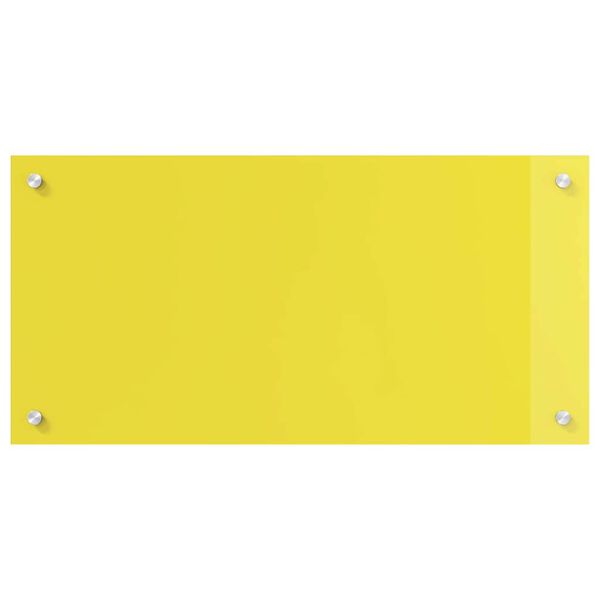 vidaXL Кухненски заден панел 2 pcs Жълто 80 x 40 cm закалено стъкло