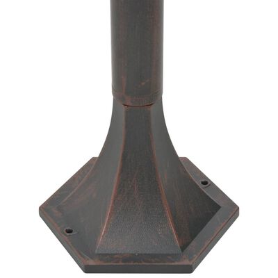 vidaXL Градински стълбове, 6 бр, E27, 110 см, алуминий, бронз