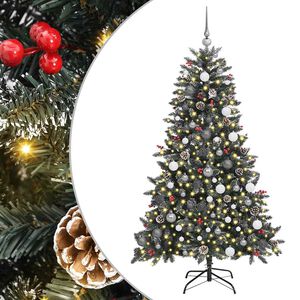 vidaXL С изкуствено коледно дърво с 300 LED светодиода Зелен 180 cm