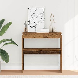 vidaXL Конзолна маса от старо дърво 80x30x80 cm Инженерна дървесина
