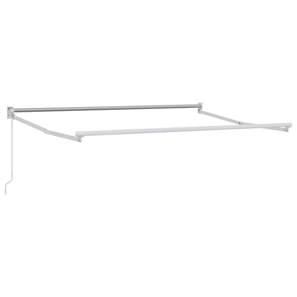 vidaXL Ръчен сгъваем навес Червено 3,5 x 2 m Полиестер с PU покритие