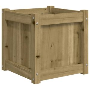 vidaXL Градинска кашпа 40x40x40 см импрегниран бор