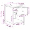 vidaXL Нощен шкаф Старо дърво 40 x 42 x 50 cm Инженерно дърво