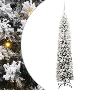 vidaXL С изкуствено коледно дърво с 300 LED светодиода Зелен 180 cm