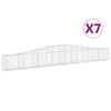 vidaXL Габионни кошници арка 7 бр 400x30x40/60 см поцинковано желязо