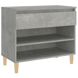 vidaXL Шкаф за обувки, бетонно сив, 70x36x60 см, инженерно дърво