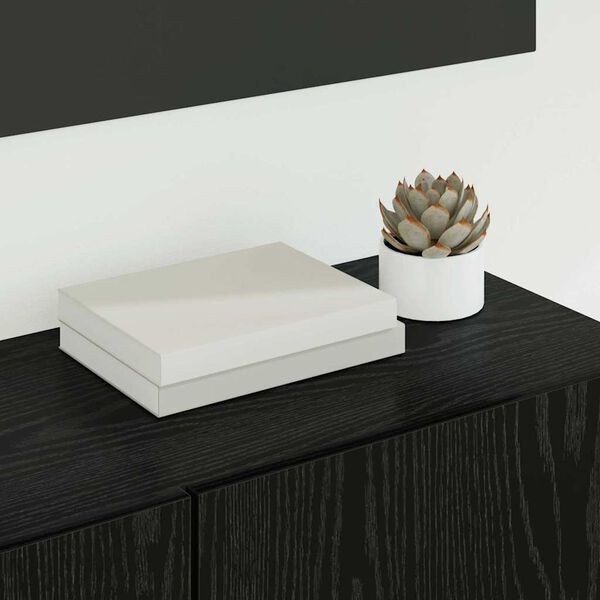 vidaXL ТВ шкаф Монтиране на стена 4 pcs Черния дъб Инженерно дърво