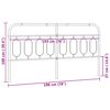 vidaXL Метална резервна табла за легло, черна, 193 см