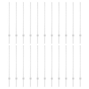 vidaXL Стълб за ограда. 22 pcs Сребрист 160 cm Стомана