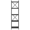 vidaXL Рафт за книги Черния дъб 40 x 30 x 155 см Инженерно дърво