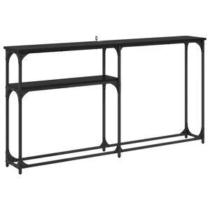 vidaXL Конзолнамаса Черния дъб 146 x 22.5 x 75 см Инженерна дървесина