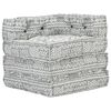 vidaXL Модулен пуф, светлосив, текстил