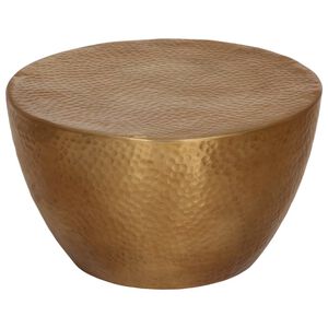 vidaXL Маса за кафе, кован алуминий, &Oslash; 50x30 см, месинг