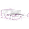vidaXL Канапе с изтеглящо легло и чекмеджета розово 90x200 см кадифе
