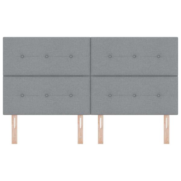 vidaXL Облегалка за глава с таблото Светлосиво 180 cm Изкуствена