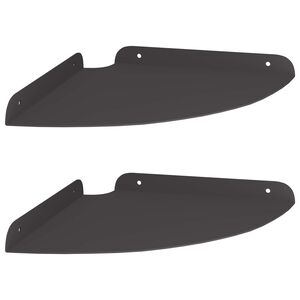 vidaXL Стенен рафт с рафт със съхранение 2 pcs Черно 24 x 24 x 2 см