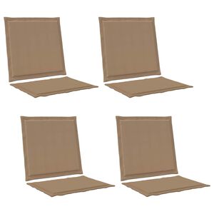 vidaXL Възглавници за седалката и гърба 4 pcs Таупе 47 x 45 x 2 см