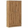 vidaXL Библиотека, дъб артизан, 82,5x30,5x150 см, инженерно дърво