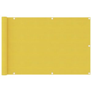 vidaXL Балконски параван, жълт, 90x400 см, HDPE