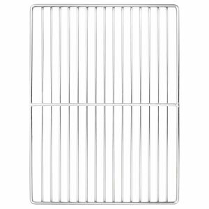vidaXL Решетка за грил 40 x 30 cm Неръждаема стомана Сребристо
