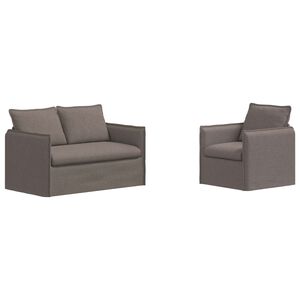 vidaXL Комплект дивани 2 pcs Таупе 136 x 82 x 85 см Текстил