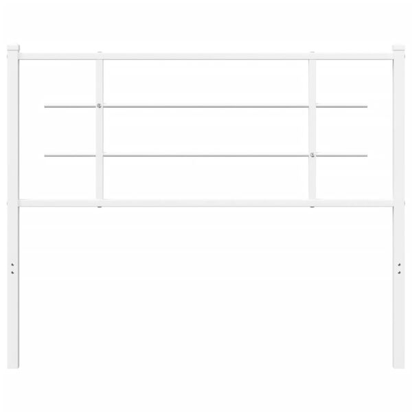 vidaXL Метална резервна табла за легло, бяла, 107 см