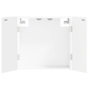 vidaXL Кабинет за дартборд DELFT Бял гланц 52,5 x 10,5 x 53,5 см