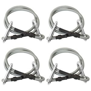 310252 vidaXL Ropes with Carabiner 4 pcs Rubber