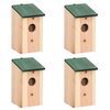 vidaXL Къщи за птици, 4 бр, дърво, 12x12x22 см