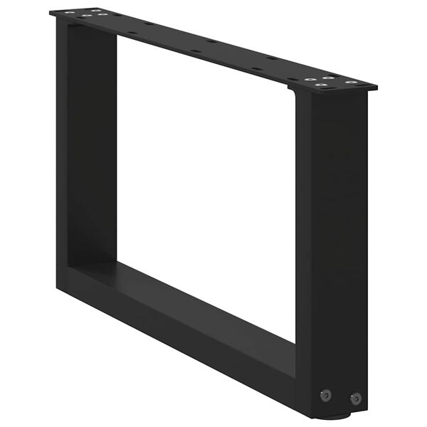 vidaXL Крака за масичка за кафе, U-образни, 2 бр., черни, 60 x (30-31) см, стомана