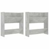 vidaXL Стенни шкафове за обувки, 2 бр, бетонно сиво, 60x18x60 см, ПДЧ