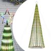 vidaXL LED коледна елха 688 LED цветна 300 см
